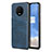 Funda Lujo Cuero Carcasa R01 para OnePlus 7T Azul