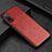 Funda Lujo Cuero Carcasa R01 para Oppo Find X2 Rojo