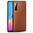 Funda Lujo Cuero Carcasa R01 para Oppo K7 5G Marron