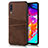 Funda Lujo Cuero Carcasa R01 para Samsung Galaxy A70 Marron