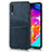 Funda Lujo Cuero Carcasa R01 para Samsung Galaxy A90 5G Azul