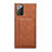 Funda Lujo Cuero Carcasa R01 para Samsung Galaxy Note 20 5G Marron