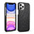 Funda Lujo Cuero Carcasa R02 para Apple iPhone 12 Pro Max Negro