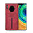 Funda Lujo Cuero Carcasa R02 para Huawei Mate 30 5G Rojo