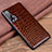 Funda Lujo Cuero Carcasa R02 para Huawei Nova 6 5G Marron