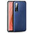 Funda Lujo Cuero Carcasa R02 para Oppo Find X2 Pro Azul