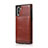 Funda Lujo Cuero Carcasa R02 para Samsung Galaxy Note 10 5G Marron