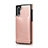 Funda Lujo Cuero Carcasa R02 para Samsung Galaxy Note 10 5G Oro Rosa