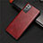 Funda Lujo Cuero Carcasa R02 para Samsung Galaxy Note 20 5G Rojo