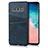 Funda Lujo Cuero Carcasa R02 para Samsung Galaxy S10 Azul