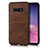 Funda Lujo Cuero Carcasa R02 para Samsung Galaxy S10e Marron