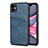 Funda Lujo Cuero Carcasa R03 para Apple iPhone 11 Azul