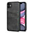 Funda Lujo Cuero Carcasa R03 para Apple iPhone 11 Negro