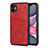 Funda Lujo Cuero Carcasa R03 para Apple iPhone 11 Rojo