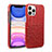 Funda Lujo Cuero Carcasa R03 para Apple iPhone 12 Pro Rojo