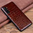 Funda Lujo Cuero Carcasa R04 para Samsung Galaxy Note 10 Marron