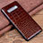 Funda Lujo Cuero Carcasa R04 para Samsung Galaxy S10 Marron