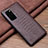 Funda Lujo Cuero Carcasa R04 para Samsung Galaxy S20 Plus 5G Marron