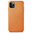 Funda Lujo Cuero Carcasa R05 para Apple iPhone 11 Pro Naranja