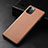 Funda Lujo Cuero Carcasa R05 para Apple iPhone 12 Pro Marron