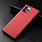 Funda Lujo Cuero Carcasa R06 para Apple iPhone 11 Pro Rojo