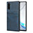 Funda Lujo Cuero Carcasa R06 para Samsung Galaxy Note 10 Azul