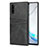 Funda Lujo Cuero Carcasa R06 para Samsung Galaxy Note 10 Negro