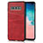 Funda Lujo Cuero Carcasa R06 para Samsung Galaxy S10 Plus Rojo