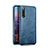 Funda Lujo Cuero Carcasa R07 para Huawei P20 Pro Azul