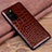 Funda Lujo Cuero Carcasa R08 para Huawei Honor V30 Pro 5G Marron