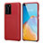 Funda Lujo Cuero Carcasa R09 para Huawei P40 Pro Rojo