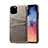 Funda Lujo Cuero Carcasa R10 para Apple iPhone 11 Pro Gris