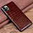 Funda Lujo Cuero Carcasa R14 para Apple iPhone 11 Pro Marron