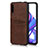 Funda Lujo Cuero Carcasa S01 para Huawei P Smart Pro (2019) Marron