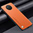 Funda Lujo Cuero Carcasa S01 para Xiaomi Redmi Note 9 5G Naranja