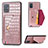 Funda Lujo Cuero Carcasa S01D para Samsung Galaxy A71 4G A715 Oro Rosa