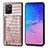 Funda Lujo Cuero Carcasa S01D para Samsung Galaxy S10 Lite Oro Rosa