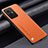 Funda Lujo Cuero Carcasa S02 para Huawei Honor 100 5G Naranja