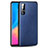 Funda Lujo Cuero Carcasa S02 para Oppo Find X2 Neo Azul