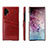 Funda Lujo Cuero Carcasa S02 para Samsung Galaxy Note 10 Plus Rojo Rosa