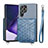 Funda Lujo Cuero Carcasa S02D para Samsung Galaxy S23 Ultra 5G Azul