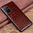 Funda Lujo Cuero Carcasa S03 para Huawei Honor 30S Marron