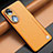 Funda Lujo Cuero Carcasa S03 para Huawei Honor 90 5G Naranja