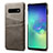 Funda Lujo Cuero Carcasa S03 para Samsung Galaxy S10 Gris