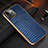 Funda Lujo Cuero Carcasa S04 para Apple iPhone 13 Azul