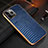 Funda Lujo Cuero Carcasa S04 para Apple iPhone 14 Pro Azul