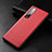 Funda Lujo Cuero Carcasa S04 para Oppo Find X2 Pro Rojo