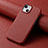 Funda Lujo Cuero Carcasa S04D para Apple iPhone 13 Rojo