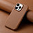 Funda Lujo Cuero Carcasa S04D para Apple iPhone 14 Pro Max Marron