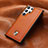 Funda Lujo Cuero Carcasa S06D para Samsung Galaxy S23 Ultra 5G Naranja